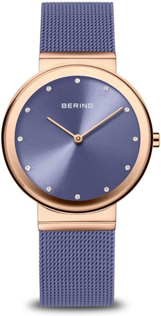 Bering Damenuhr, Quarz, Edelstahl, Violett, 35 mm, 3 ATM - Bild 1