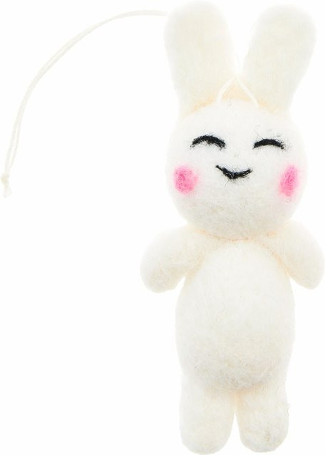 Rico Design Aufhänger Filz-Hase 3D in Weiß für Ostern und Frühling - Bild 1