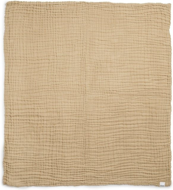 Elodie Crinkled Blanket Baby Decke aus Baumwolle Muslin in Khaki/Beige - Bild 1
