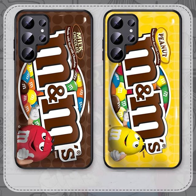 Cartoon C-Cokelat M-Ms Schutzhülle für Samsung Galaxy S24 FE S25 Ultra S23 S24 22 Ultra 5G und weitere Modelle, Mehrfarbig - Bild 1