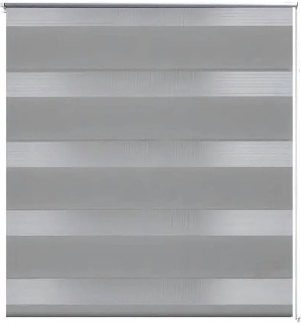 vidaXL Doppelrollo Day & Night mit Seitenzug aus Polyester, Grau, B: 120 cm, H: 175 cm - Bild 1