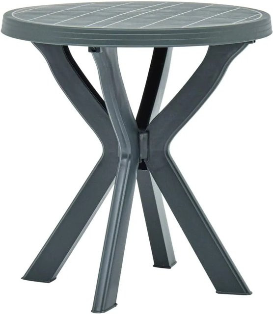 Furnicato Bistrotisch Grün aus Kunststoff für Garten, Terrasse und Balkon, Durchmesser: 70 cm, Höhe: 72 cm - Bild 1