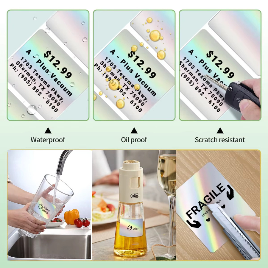 M110 Thermoetiketten Weiß für Adresse, Barcode und Versand, B/H: 40 x 30 mm - Bild 1