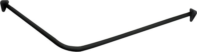 Euroshowers Winkel Duschvorhangstange in Schwarz, L-Form, B/T: 90 x 90 cm - Bild 1