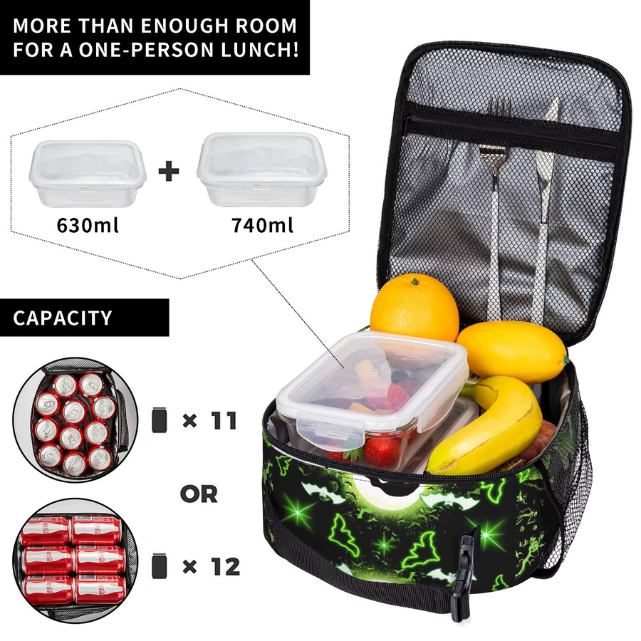 Potdemiel Skellingtones Skull Isolierte Lunchtasche Oogie Boogie, auslaufsichere Thermo-Bento-Box für Picknicks, Unisex - Bild 4
