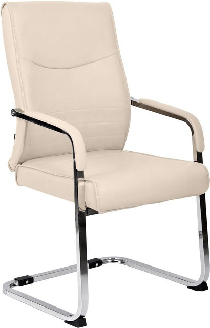 CLP Esszimmerstuhl Hobart ergonomischer Freischwinger mit Armlehnen und Metallgestell in modernem Design - Bild 1