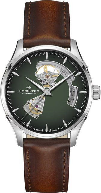 Hamilton Jazzmaster Open Heart Armbanduhr, Automatik, Edelstahl, Leder, 40 mm, Herren - Bild 1