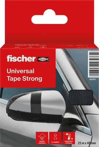 Fischer Universal Tape Strong Gewebeklebeband Schwarz B: 4,8 cm, L: 25 m - Bild 2