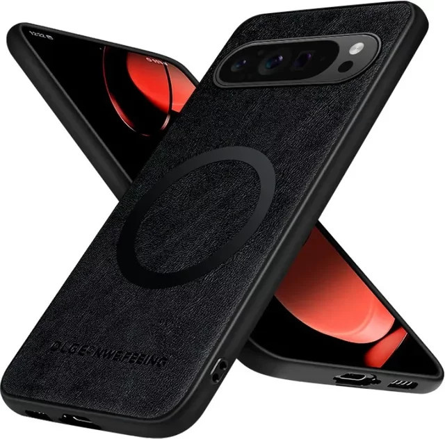 Google Retro Rindsleder Handyhülle für Google Pixel 10, 9 Pro XL, 8, 7 A Pro in Schwarz oder Braun mit stoßfestem TPU-Rahmen und kabellosem Laden - Bild 1