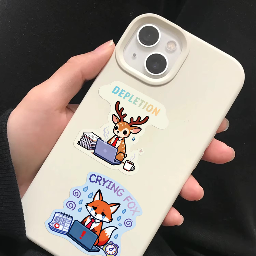 50 Stück Cartoon-Aufkleber mit lustigen Texten in Multicolour für Laptop, Gitarre, Gepäck und Handy, wasserfeste Dekoration für Erwachsene - Bild 3