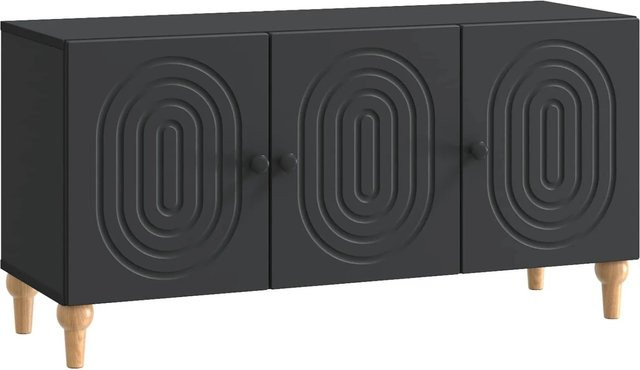 vidaXL TV-Schrank modern in Schwarz aus Holzwerkstoff, B/T/H: 99 x 34,5 x 50 cm - Bild 1
