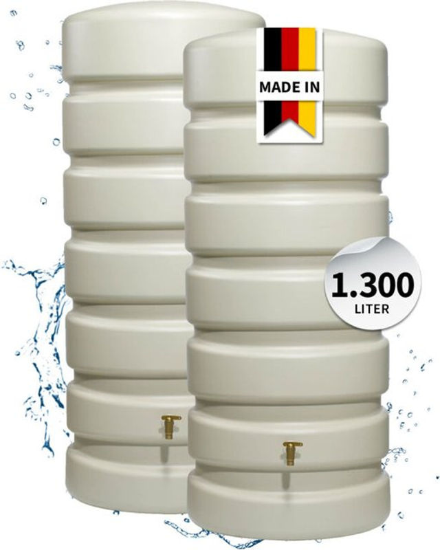4rain CLASSIC Wandtank-SET 1300 L, sandbeige - Bild 2