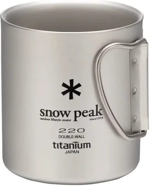 Snow Peak Titan-Tasse 220 Doppelwandig Silver - Bild 1