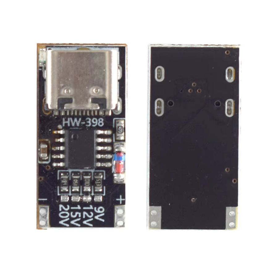 USB Typ-C Decoy Board PD/QC/AFC Trigger Modul für schnelles Laden, Schwarz - Bild 2