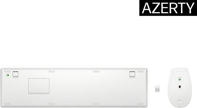 HP 650 Kabelloses Tastatur-und-Maus-Set in Weiß mit 2,4 GHz USB-Verbindung und QWERTY-Layout für Laptops - Bild 1