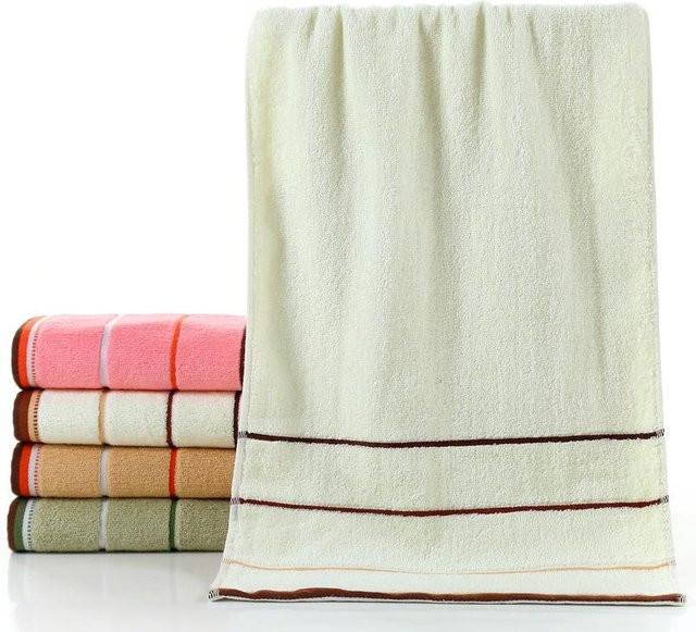 Yiran Furniture Gesichtstuch aus 32-fädigem reiner Baumwolle, gestreift, B: 73 cm, H: 34 cm - Bild 1
