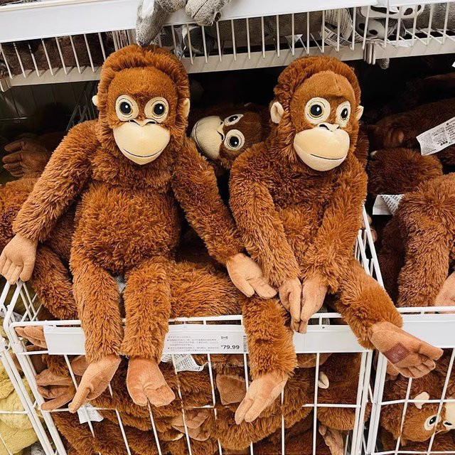 Bandai Orang-Utan-Plüschtier, braun - Bild 1