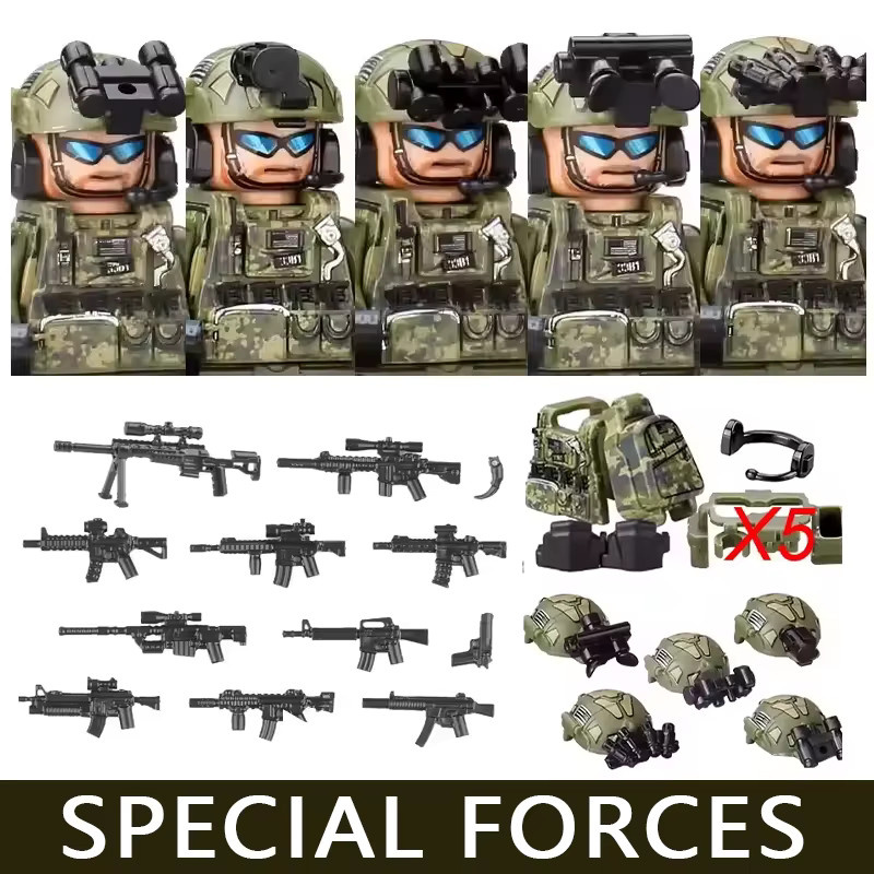 BRICKPANDA MOC Militär-Serie Spezialeinheiten Polizei, Zubehör - Bild 3