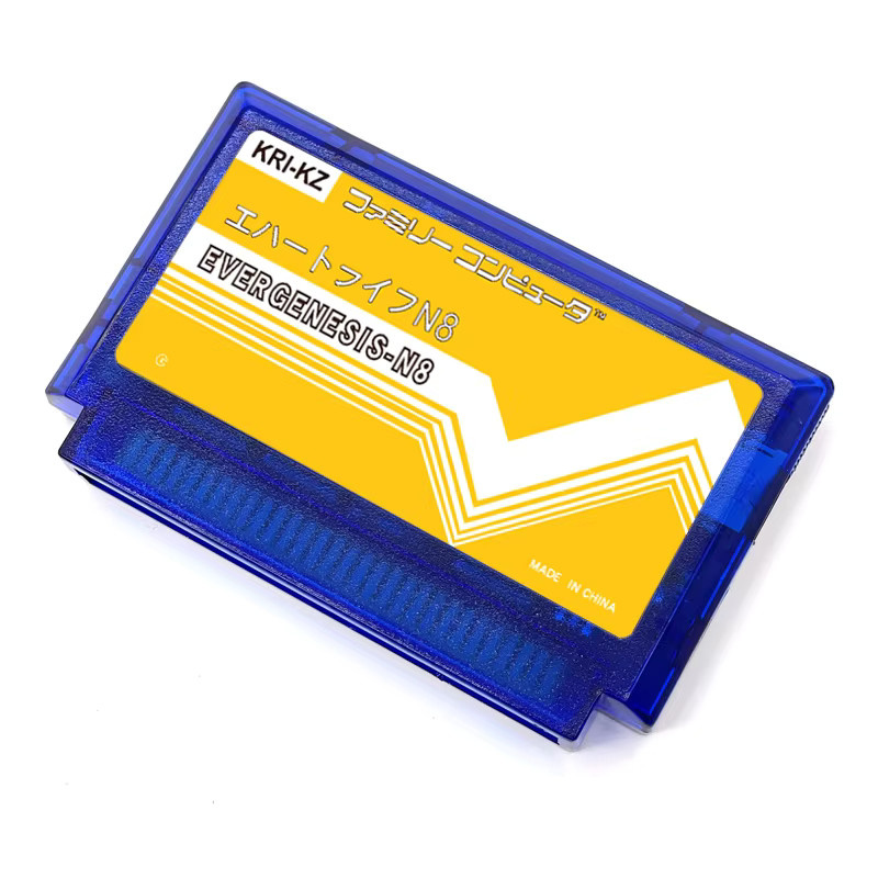 EVERGENESIS FC N8 Game Card 2000-in-1 Multi Game Remix China-Version für 8-Bit Familiencomputer Retro Videospielkonsole in Schwarz, Blau und Transparent - Bild 2