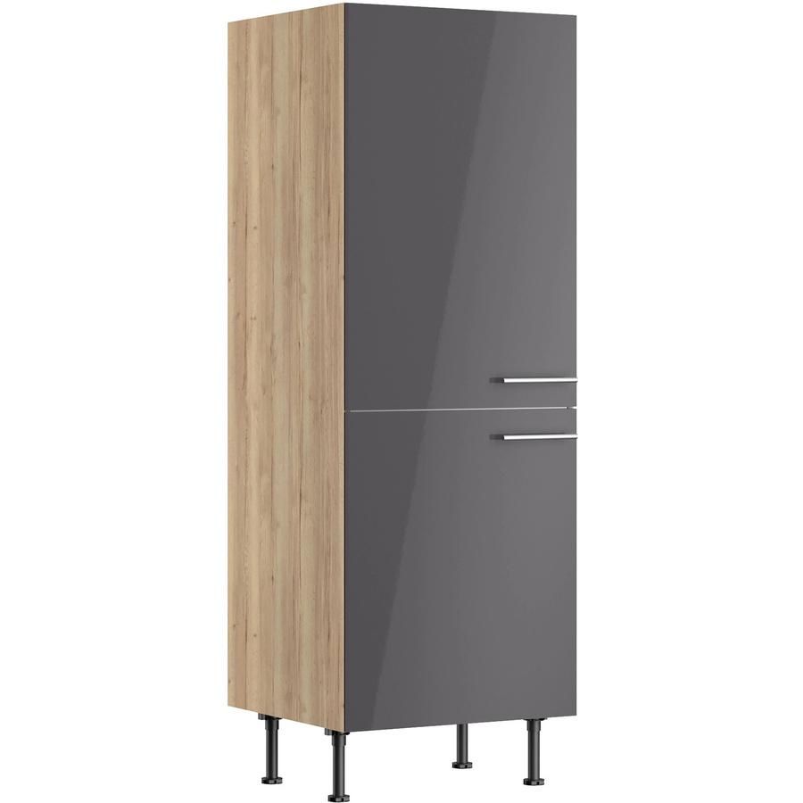 Optifit Küchen-Midischrank Jonte984 für Kühlschrank in Anthrazit-Wildeiche, B/T/H: 60,0 x 58,4 x 176,6 cm - Bild 2