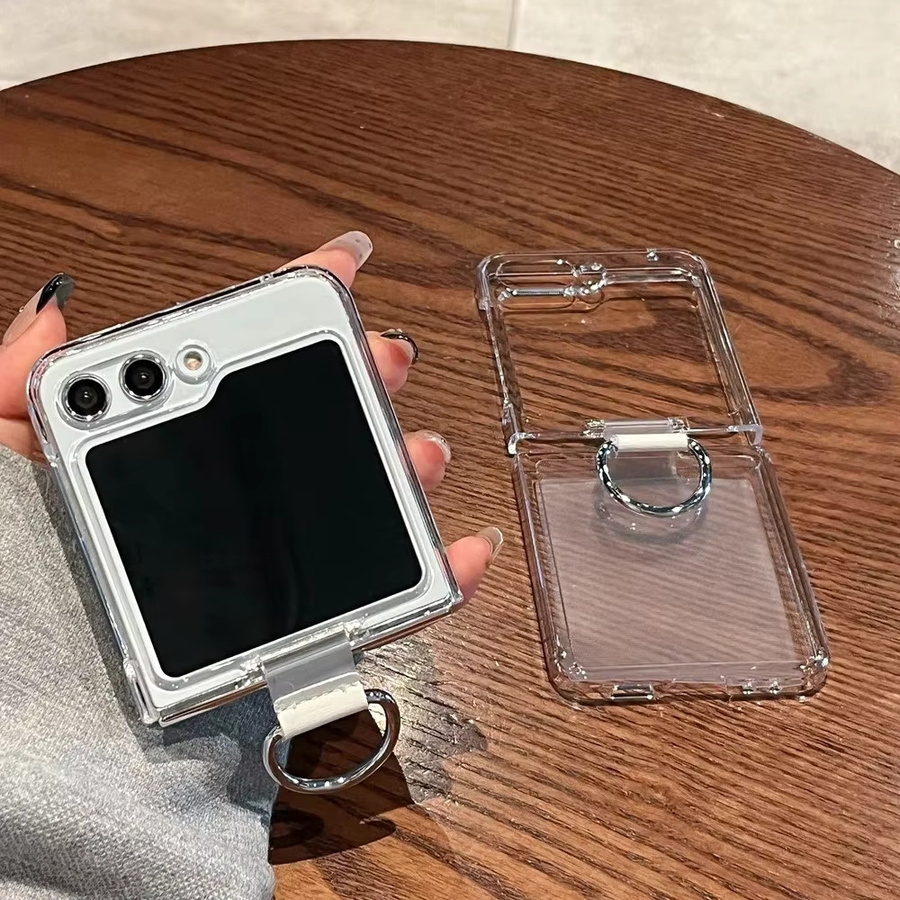 Transparente Acryl-Schutzhülle mit Ringhalter für Samsung Galaxy Z Flip 7 6 5 4 - Bild 2