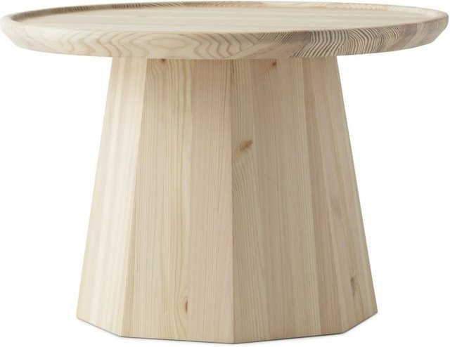 Normann Copenhagen Beistelltisch Pine aus unbehandeltem Holz in Beige mit runder Platte - Bild 1