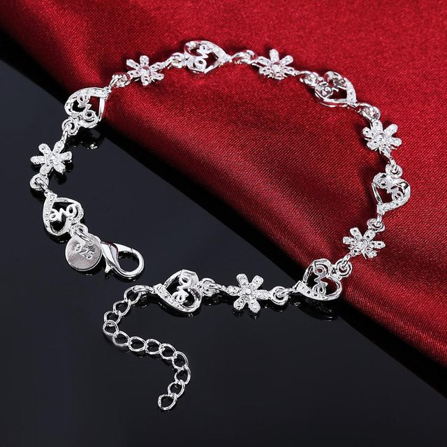 Wucifang Jewelry Armband, 925 Silber, Kristall, Schwarz, Damen - Bild 1