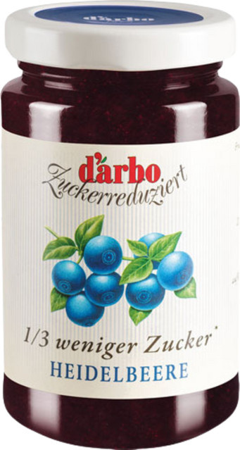 Darbo Heidelbeere Fruchtaufstrich zuckerreduziert 250 g - Bild 1