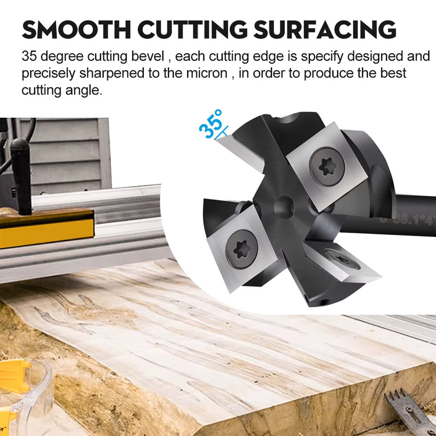 CMCP CNC Spoilboard Surfacing Fräser mit 8 mm Schaft und 4 Flöten aus Hartmetall zur Abflachung - Bild 4