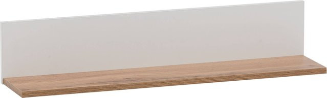Regal Jelda von Möbelpartner in Weiß Matt und Eiche im Landhausstil, Wandmontage, B/H/T: 80 x 15,7 x 17,3 cm - Bild 1