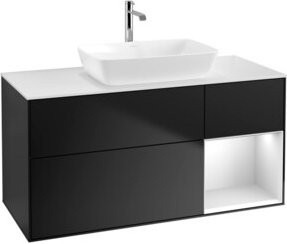 V&B Waschtischunterschrank Finion in Weiß und Blau lackiert, Breite: 120 cm, Tiefe: 50,1 cm, Höhe: 50,1 cm - Bild 1