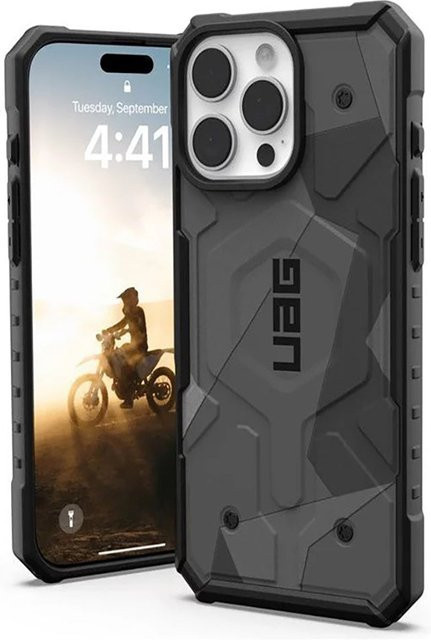 Urban Armor Gear MagSafe-Hülle Pathfinder SE Geo Camo für Apple iPhone 16 Pro in Multicolour/Grau - Bild 1