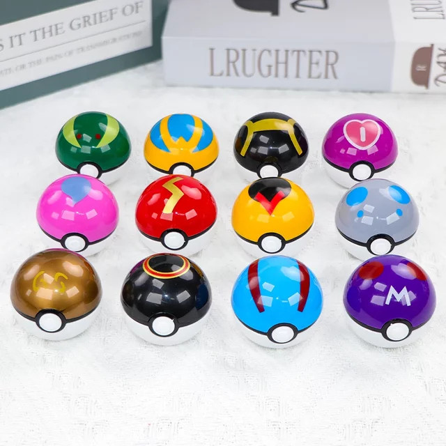 TAKARA TOMY Pokémon Pokeball Pikachu Action Figure, 12-teiliges Set, ab 14 Jahren - Bild 1