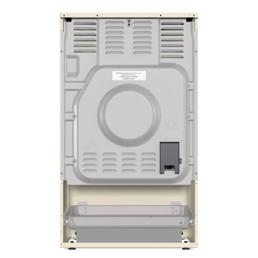 Gorenje Retro-Standherd GECS5B70CLI mit Glaskeramikkochfeld in Creme mit Gold- und Beige-Akzenten, B/H/T: 50 x 85 x 59,4 cm - Bild 2