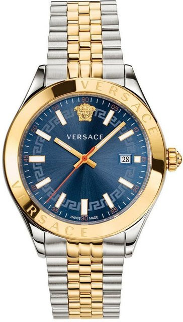 Versace Hellenyium Herrenuhr, Quarz, Edelstahl, Bicolor, Blau - Bild 1