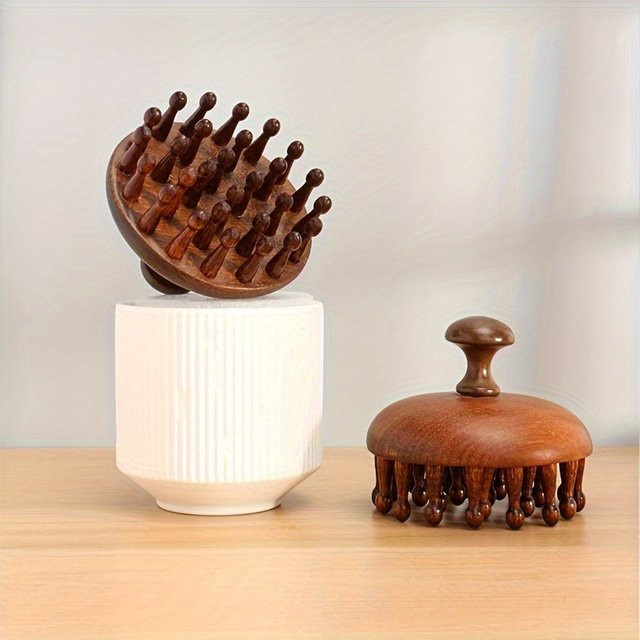 Holzkamm-Set, Massage-Haarkamm für normales Haar, Unisex - Bild 1