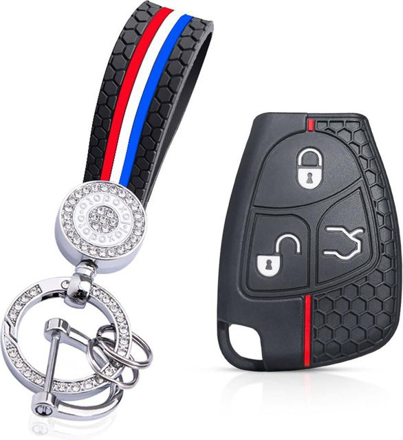 Autoschlüsselhülle für Mercedes-Benz CL55 CL600 CL65 C230 C240 C280 C320 W211 W202 W210 W208 W203 W245 B-Klasse V180 SLK200 in Mehrfarbig - Bild 1