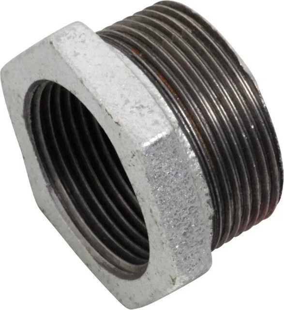 LUX-TOOLS Reduzierstück aus Kunststoff in Silber mit IG 38,9 mm (Rp 1 1/4) und AG 47,8 mm (R 1 1/2) - Bild 1