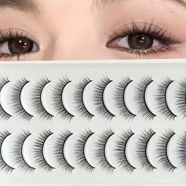 LIMEIKAI Streifenwimpern, 10 Paar, Natürlicher Look - Bild 1