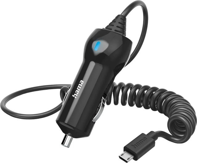 Hama Auto-Ladegerät mit Micro-USB-Anschluss, 6 W, 1 m, Schwarz - Bild 2