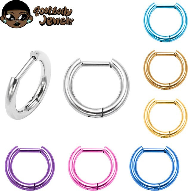 ZOORBODY JEWELRY Creolen Titan, Silber, Unisex - Bild 1