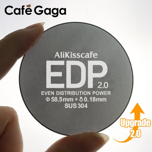 CafeGaGa Espresso-Puck-Sieb aus Edelstahl in Silber, rundes Mesh-Barista-Werkzeug mit feiner Maschenweite - Bild 1