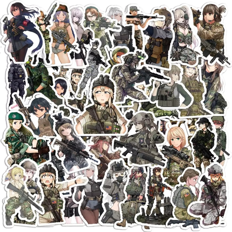 Camouflage Militär Aufkleber, Anime, ab 14 Jahren - Bild 2