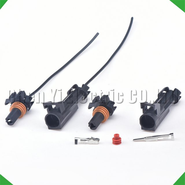 Yuyi Wasserdichter 1-Pin Auto Stecker Kabelbaum in Schwarz für GM Corvette Hummer und Chevy Silverado - Bild 1