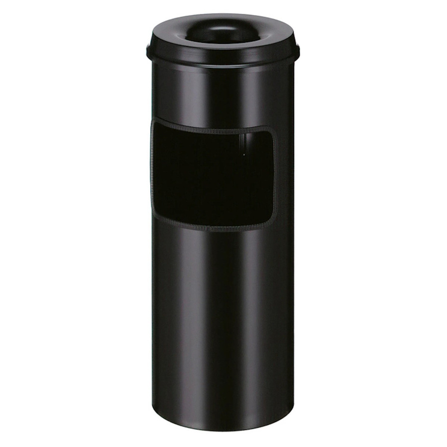 PROREGAL Runder Kombiascher mit feuerlöschendem Oberteil, Schwarz, H: 64,2 cm, Ø: 24,3 cm, 30 Liter - Bild 2