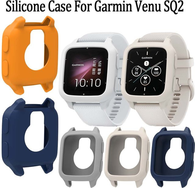 Garmin Schutzhülle mit Rahmen, Silikon, Weiß, für Venu SQ2 - Bild 1