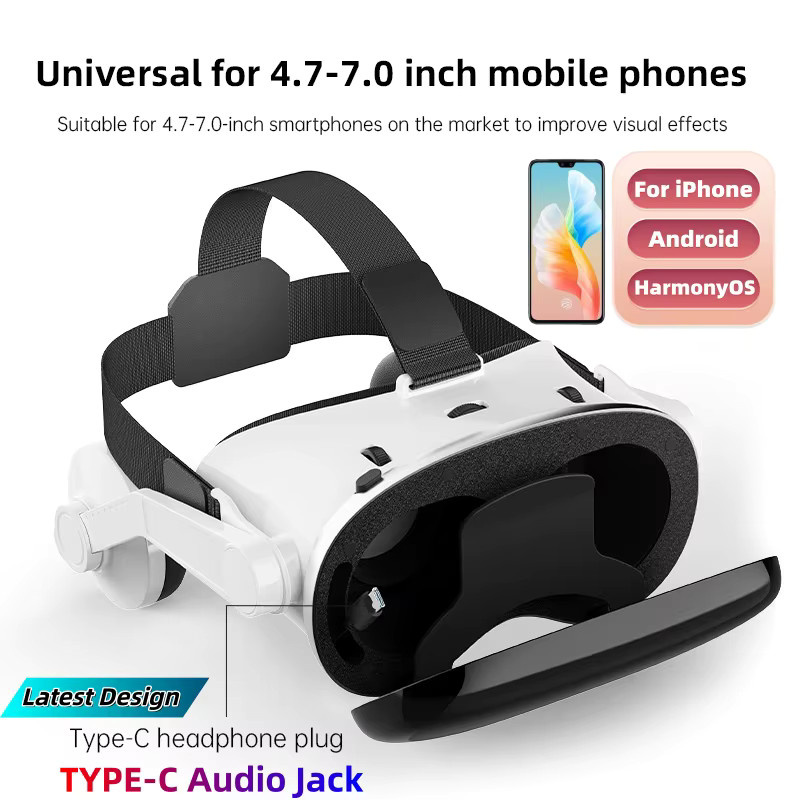 VR SHINECON G18E Virtual Reality VR-Brille mit HD-Stereo-Display und Joystick-Unterstützung für Smartphones von 4,7 bis 7 Zoll - Bild 3