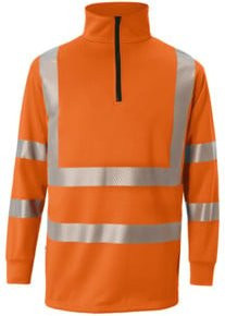 Kübler Workwear Zip-Sweatshirt REFLECTIQ PSA 2 in Warnorange, Größe M - Bild 1