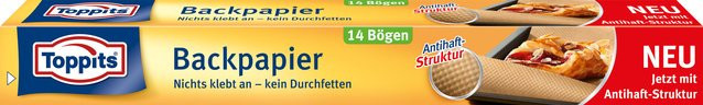 Toppits Backpapier-Bögen mit Antihaft-Struktur, 14 Stück, B: 39 cm, H: 45 cm - Bild 1