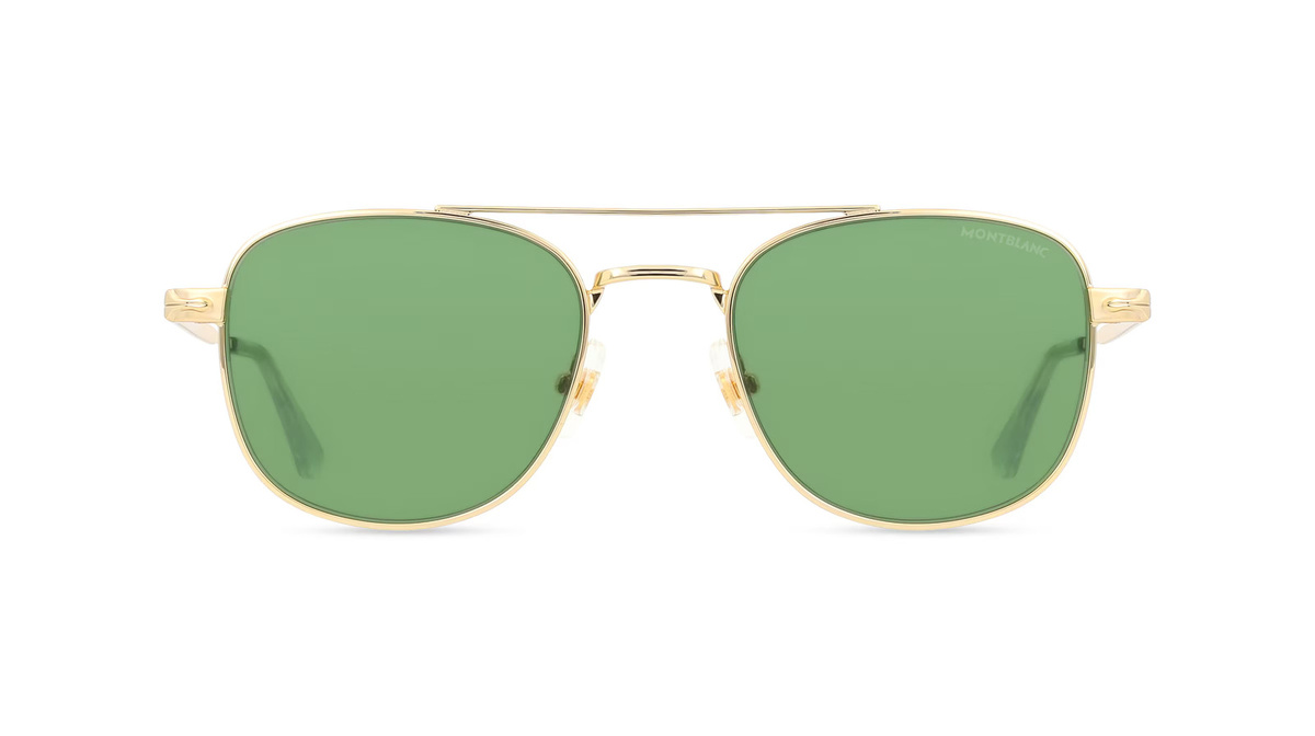 Montblanc MB0363S Sonnenbrille Pilot, Vollrand, Metall, Unisex, gold - Bild 1